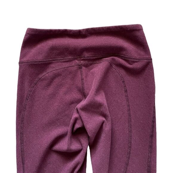 LULULEMON Mini Stripe Legging Maroon Size 6 - Picture 5 of 7